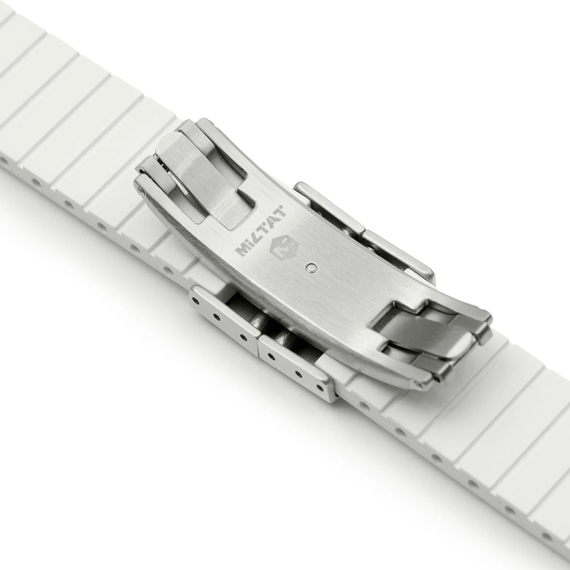 21mm Quick Release FKM26 White FKM Rubber watch strap