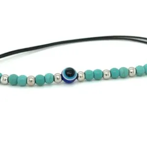 Adjustable Beaded Evil Eye Bracelet