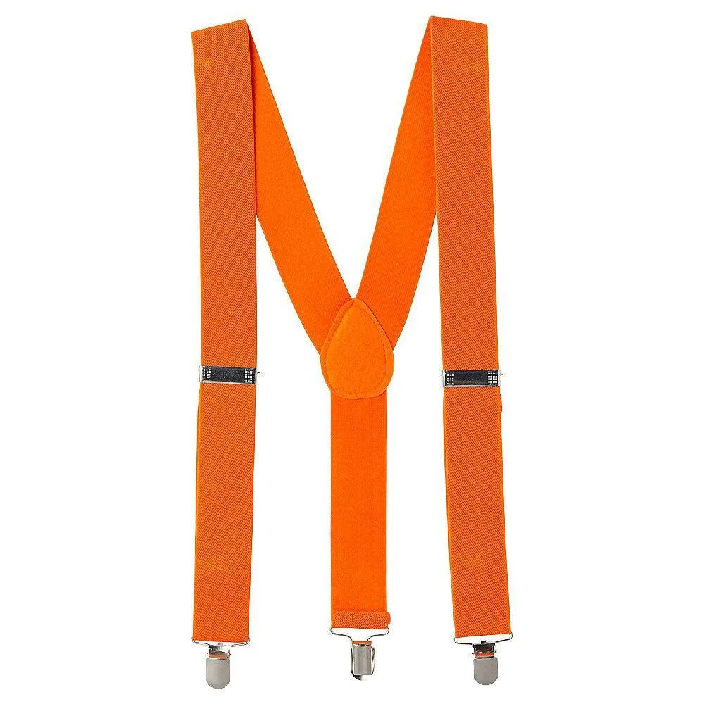 Adult Suspenders - Neon Orange