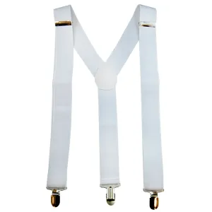 Adult Suspenders - White