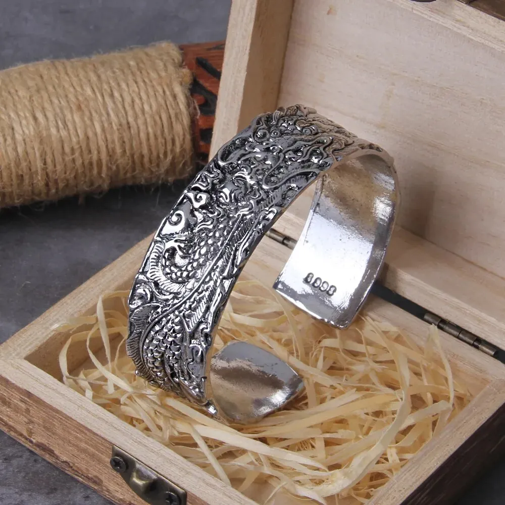 Alloy Metal Dragon Viking Bangle