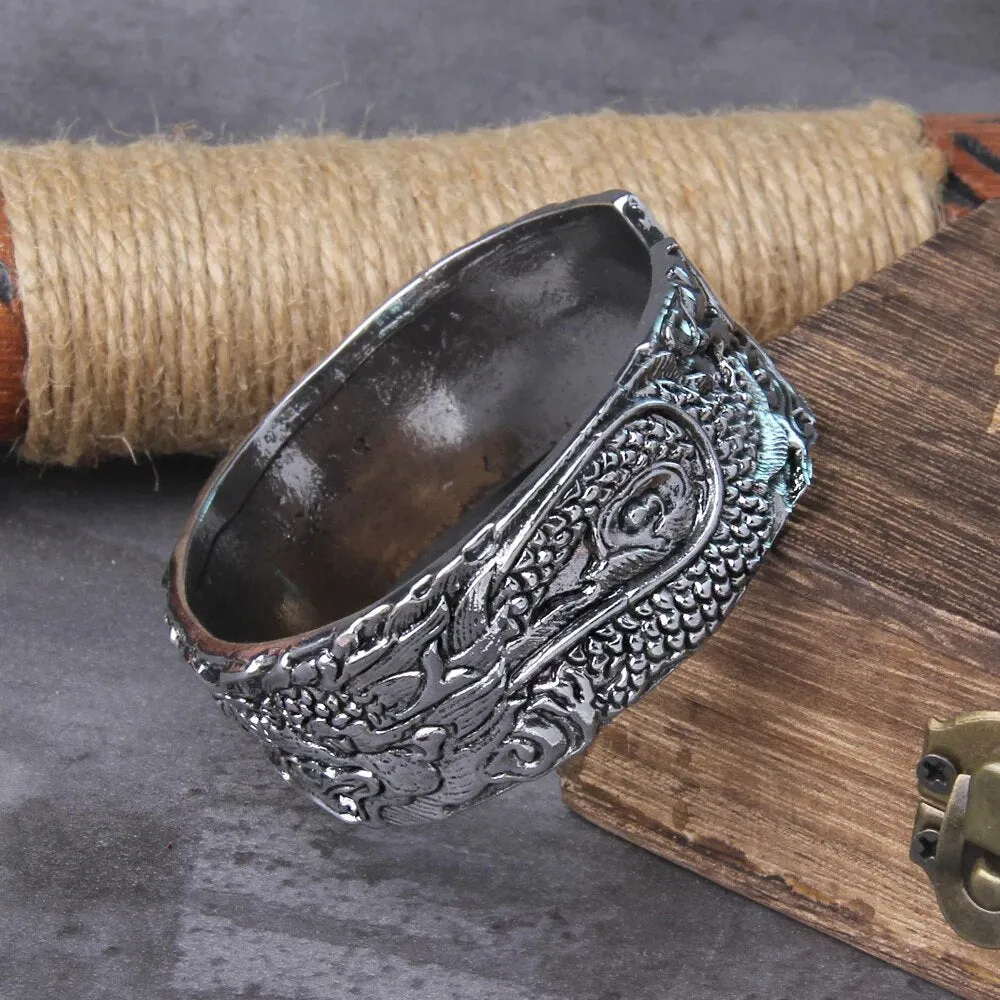 Alloy Metal Dragon Viking Bangle