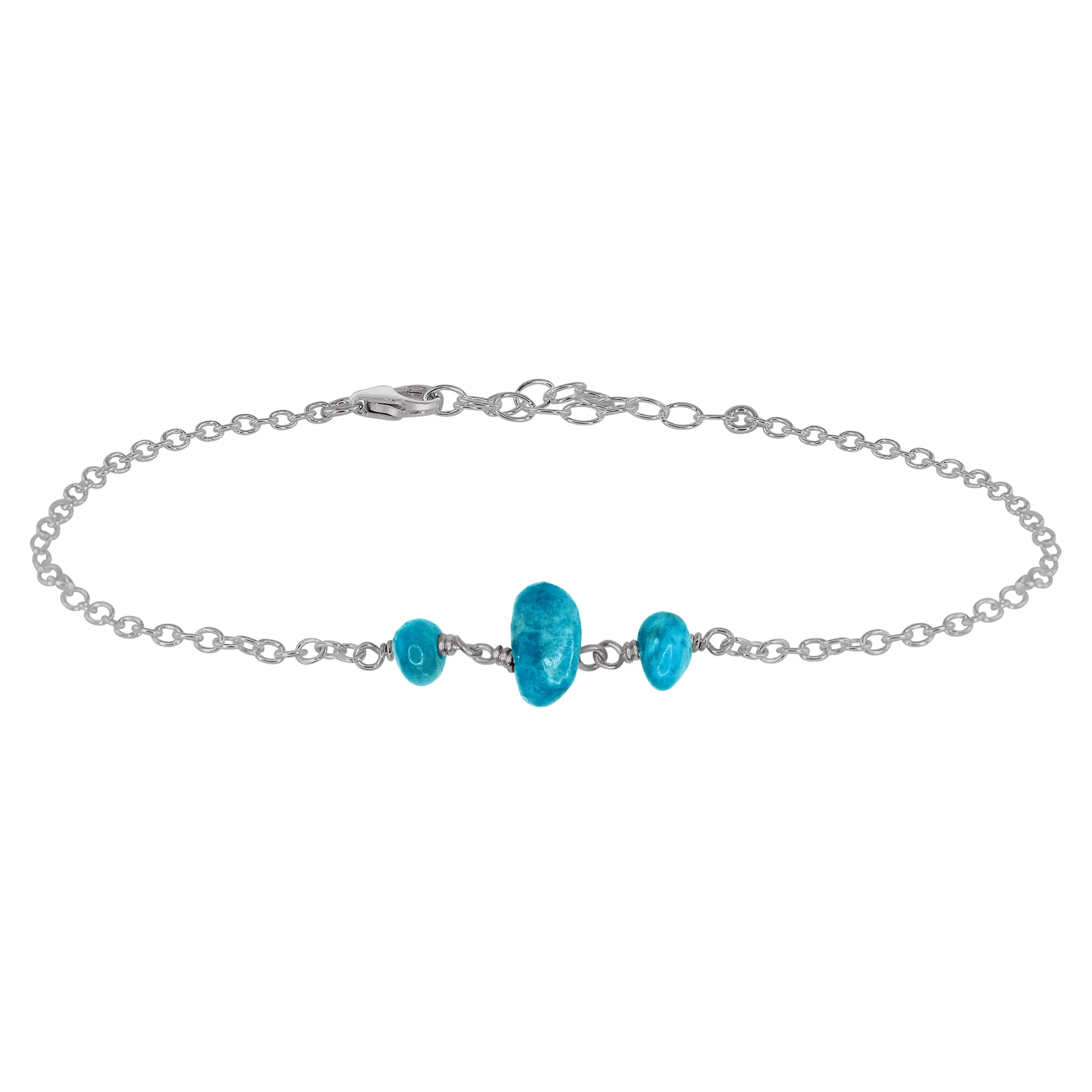 Apatite Beaded Chain Anklet