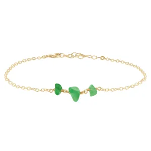 Aventurine Beaded Chain Anklet