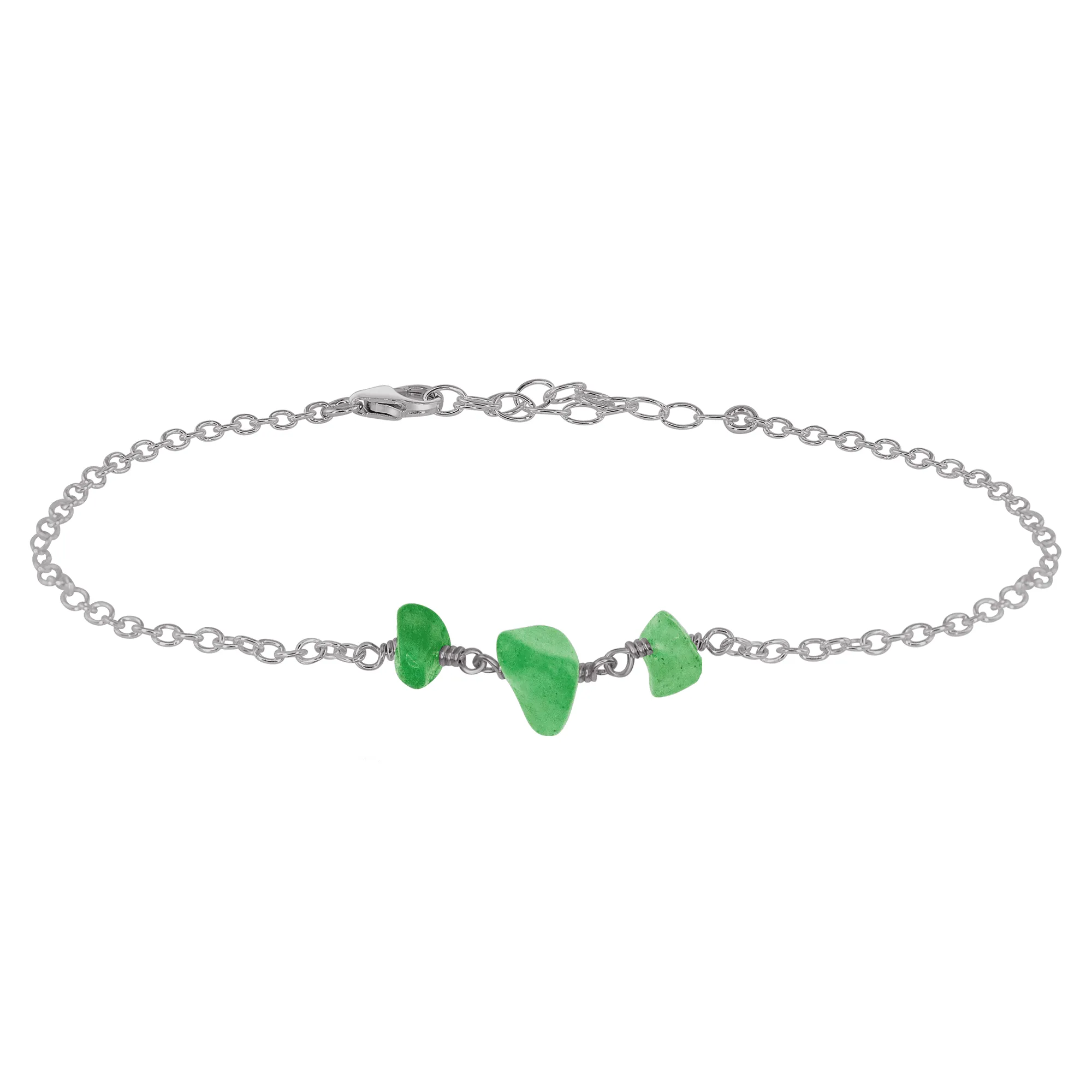 Aventurine Beaded Chain Anklet