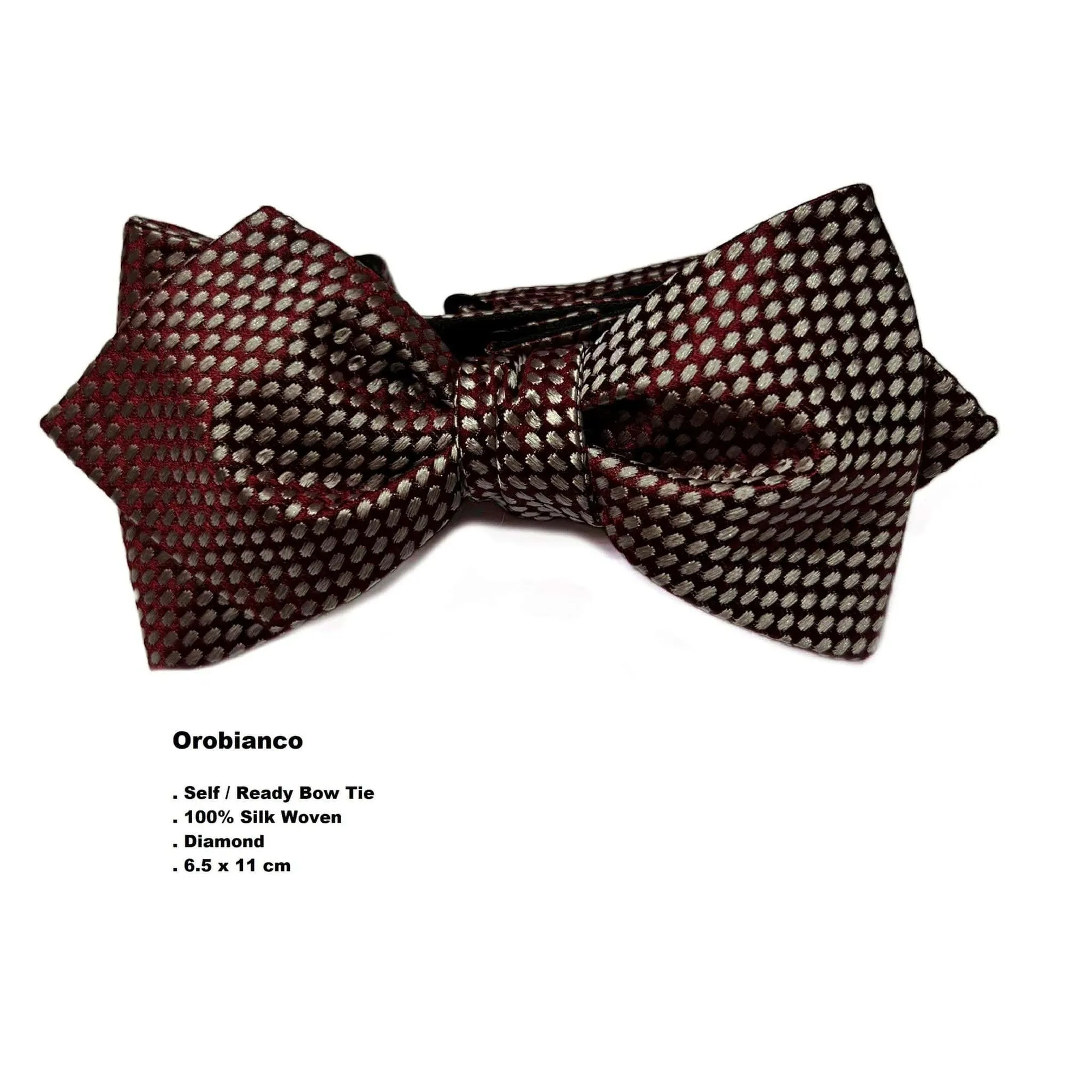 Azthom Woven Diamond Bow Tie