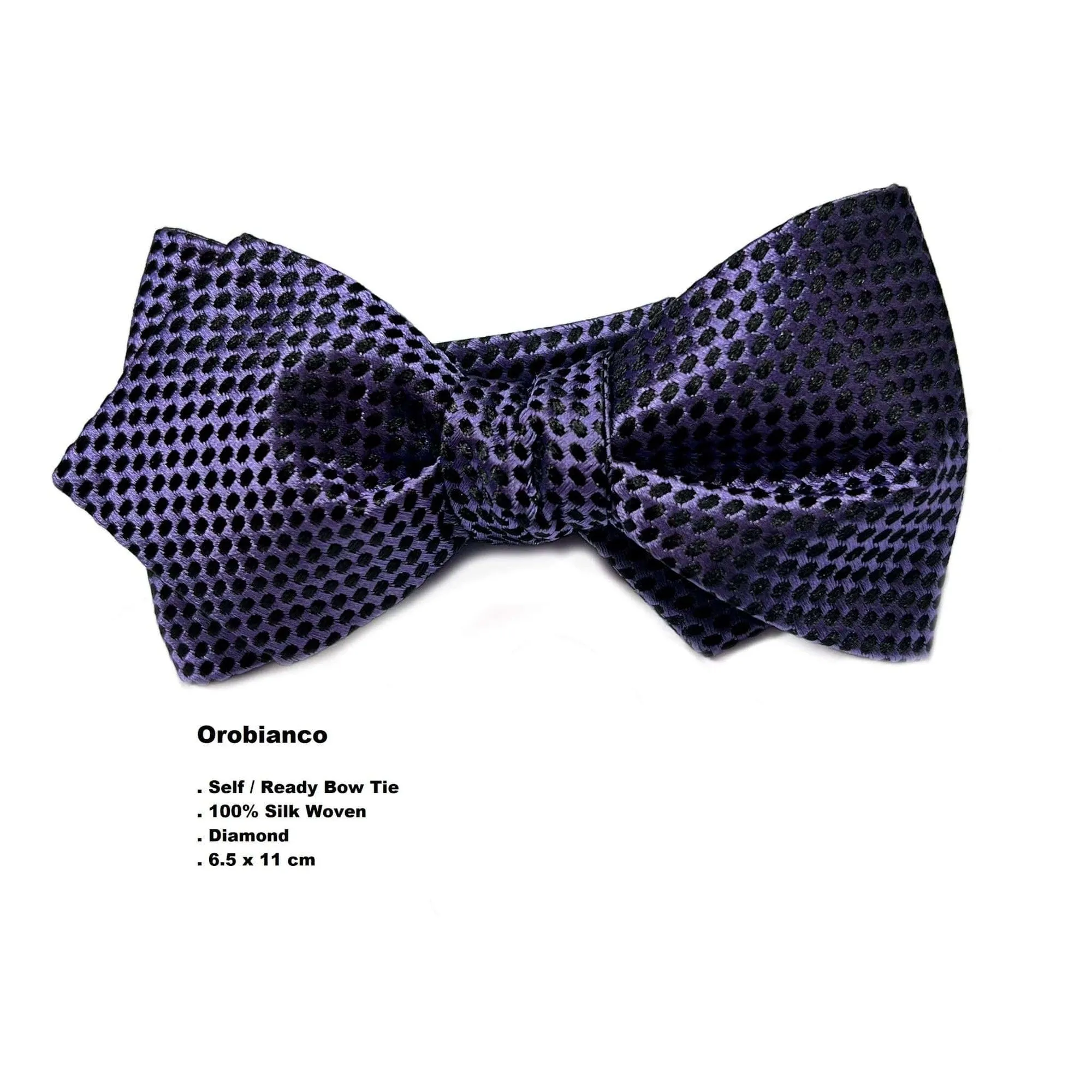 Azthom Woven Diamond Bow Tie