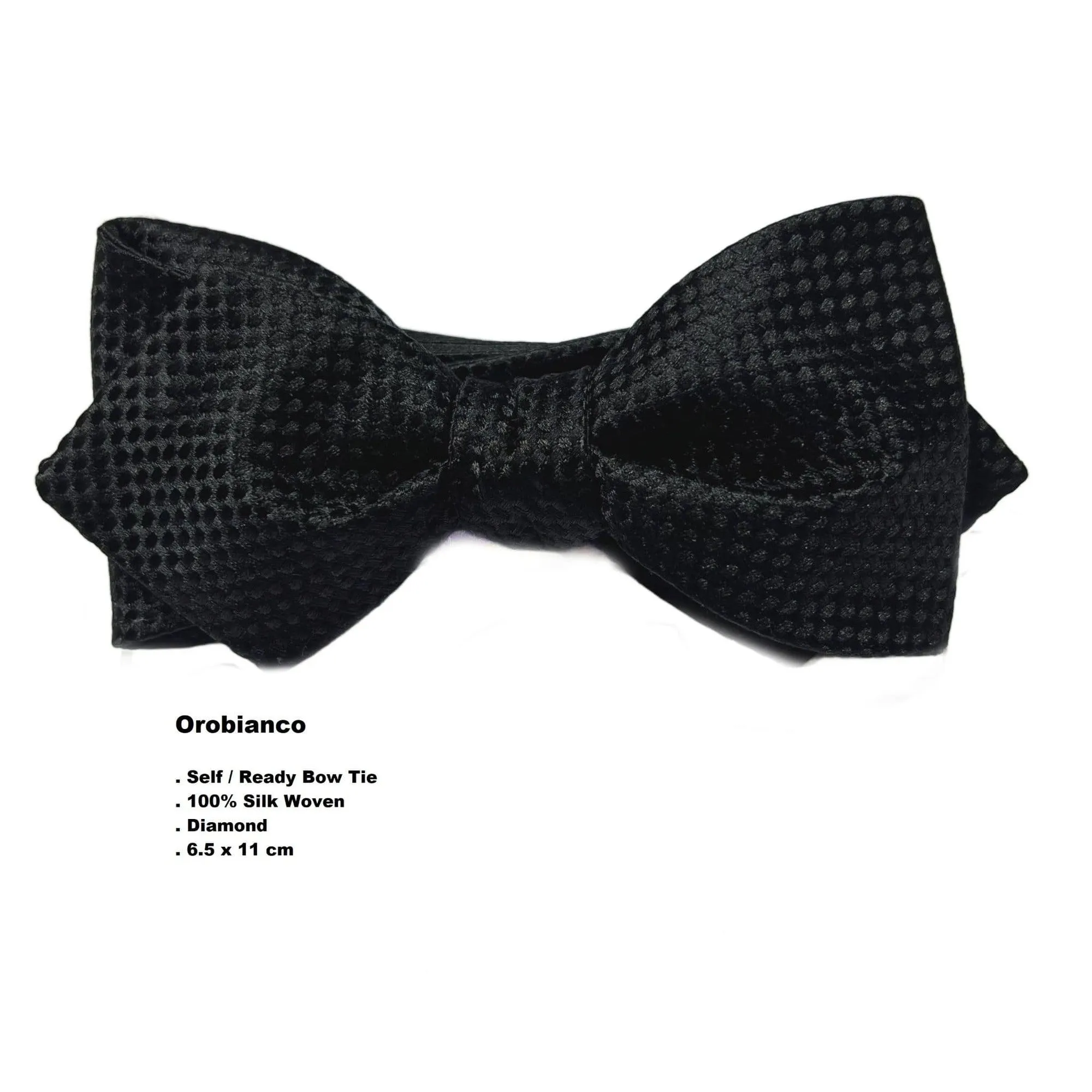 Azthom Woven Diamond Bow Tie