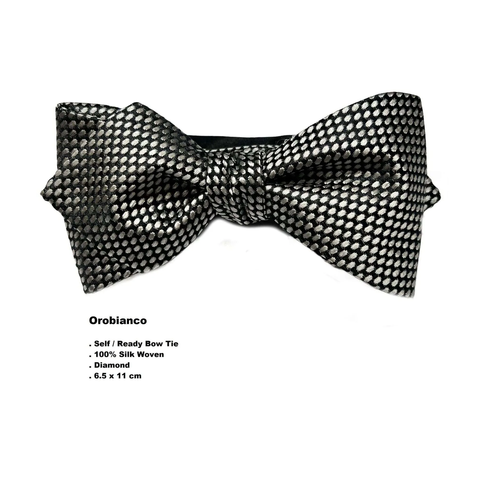 Azthom Woven Diamond Bow Tie