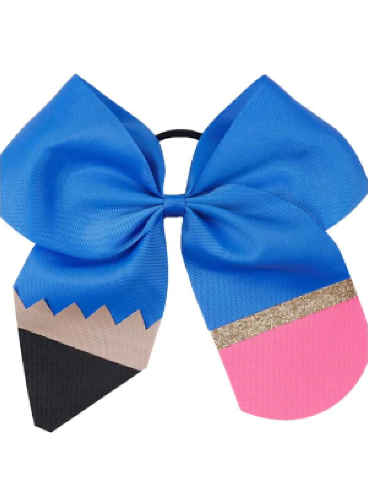 Back to School Pencil Bow Elastic Hair Tie