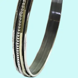 Bangle for woman / Stylish Israeli sterling silver and Gold bracelets