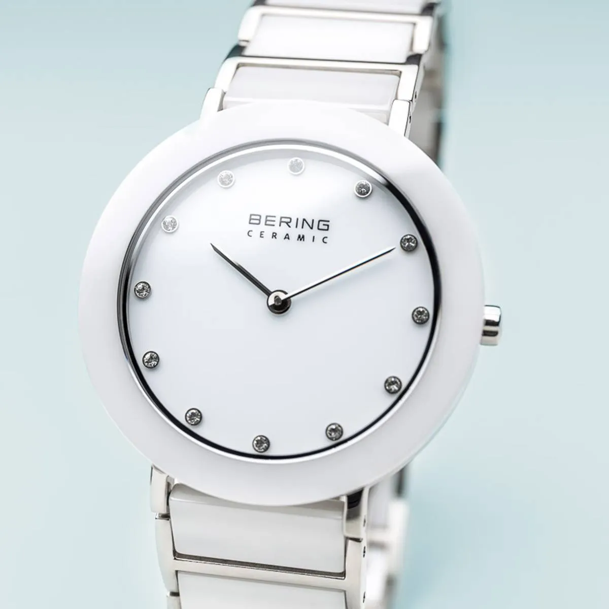 Bering 11435-754 Ceramic White Stainless Steel Strap Women Watches