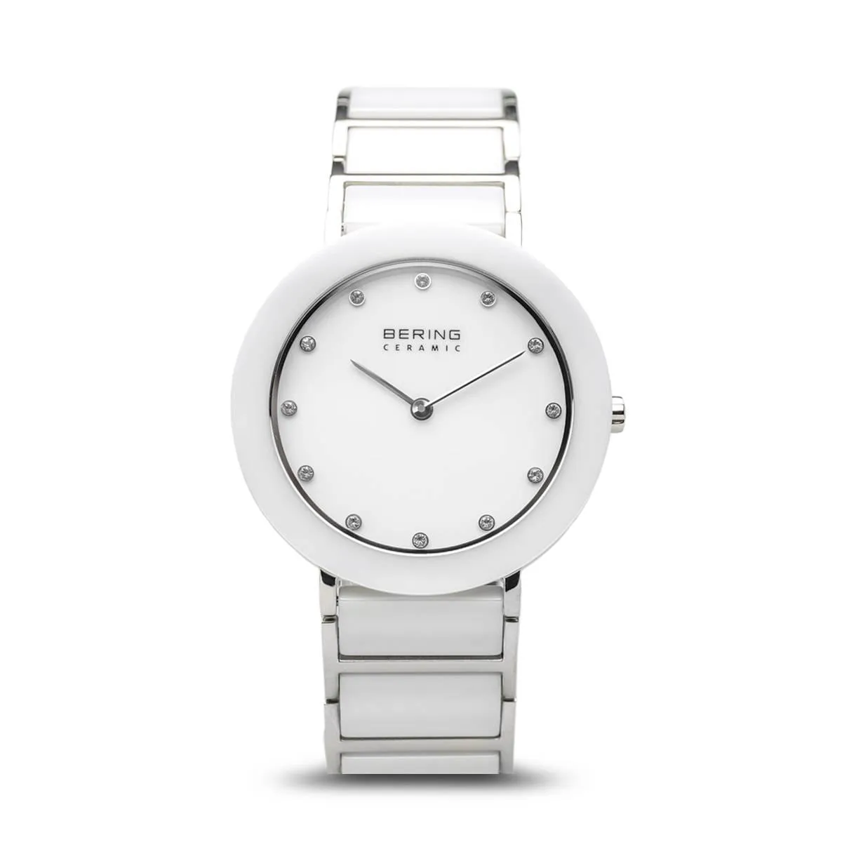 Bering 11435-754 Ceramic White Stainless Steel Strap Women Watches