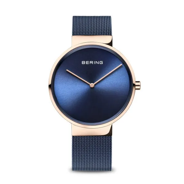 Bering 14539-367 Classic Blue Stainless Steel Mesh Strap Unisex Watches