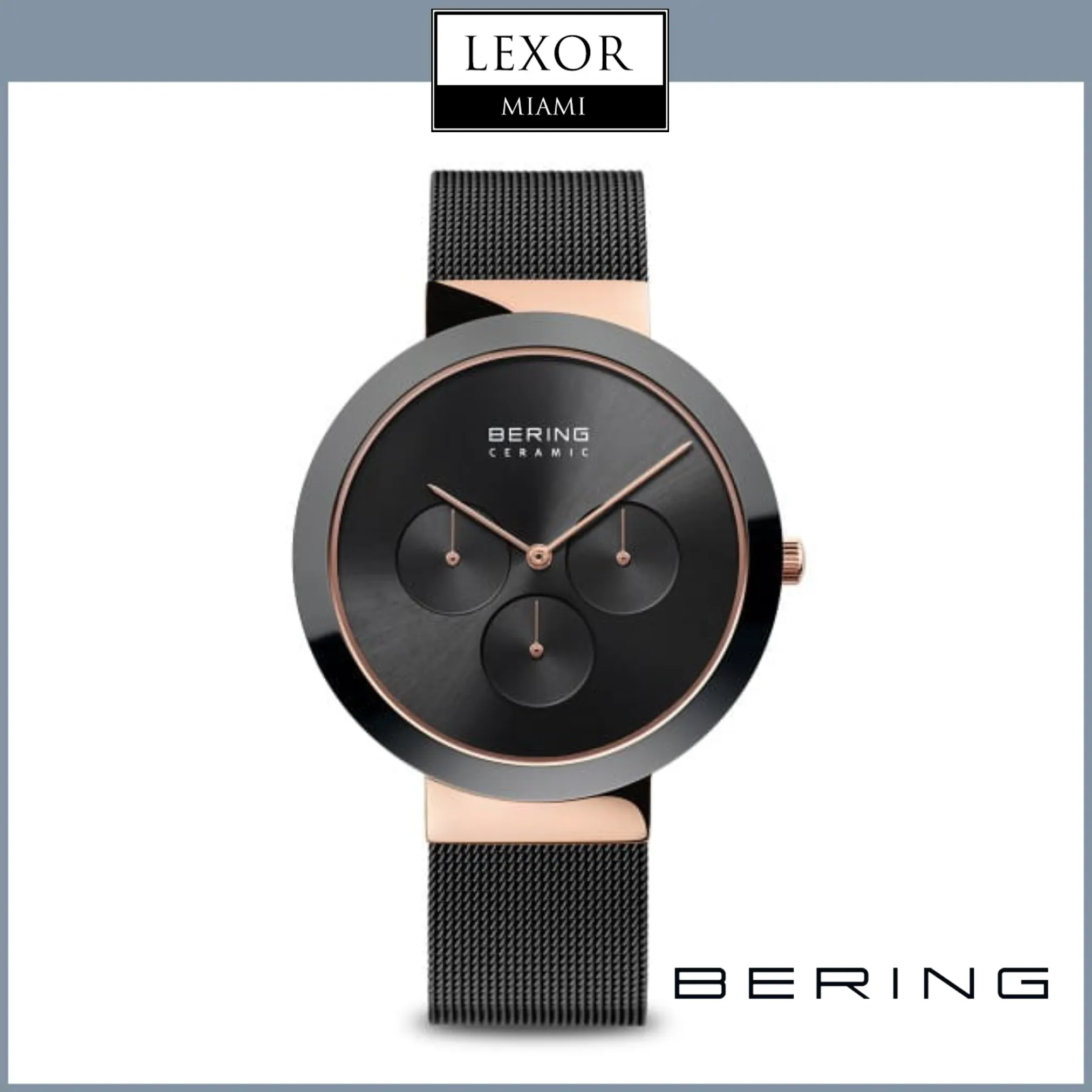 Bering 35040-166 Ceramic Stainless Steel Mesh Strap Unisex Watches