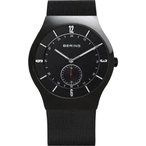 Bering Classic Brushed Black Mesh Watch