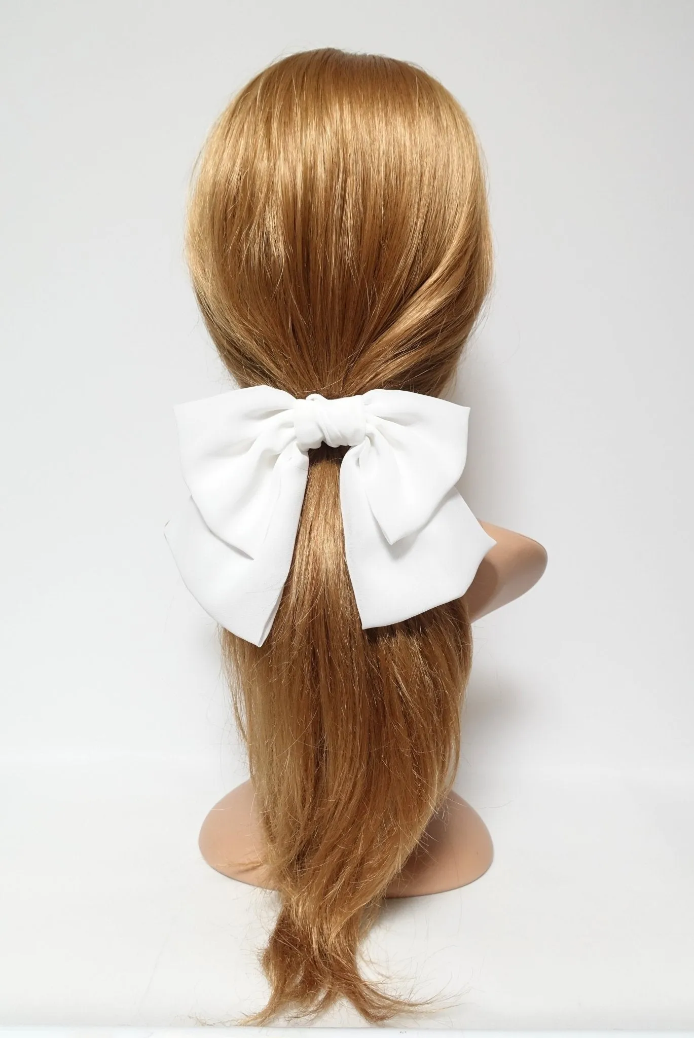 big chiffon bow hair elastic ponytail holder women hair tie accessory