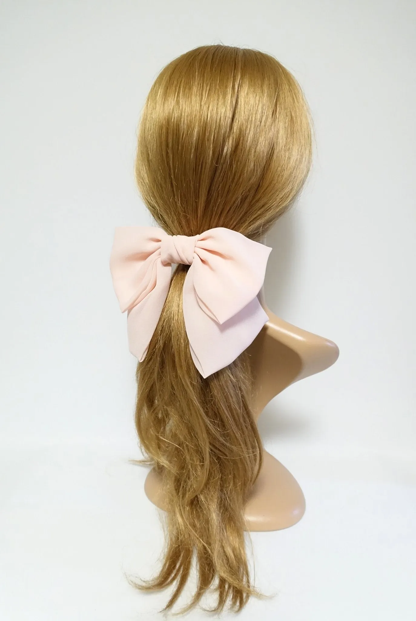 big chiffon bow hair elastic ponytail holder women hair tie accessory