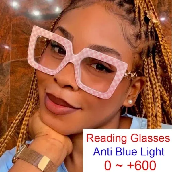 Big Frame Anti-blue Light Reading Glasses Men Women B-250229