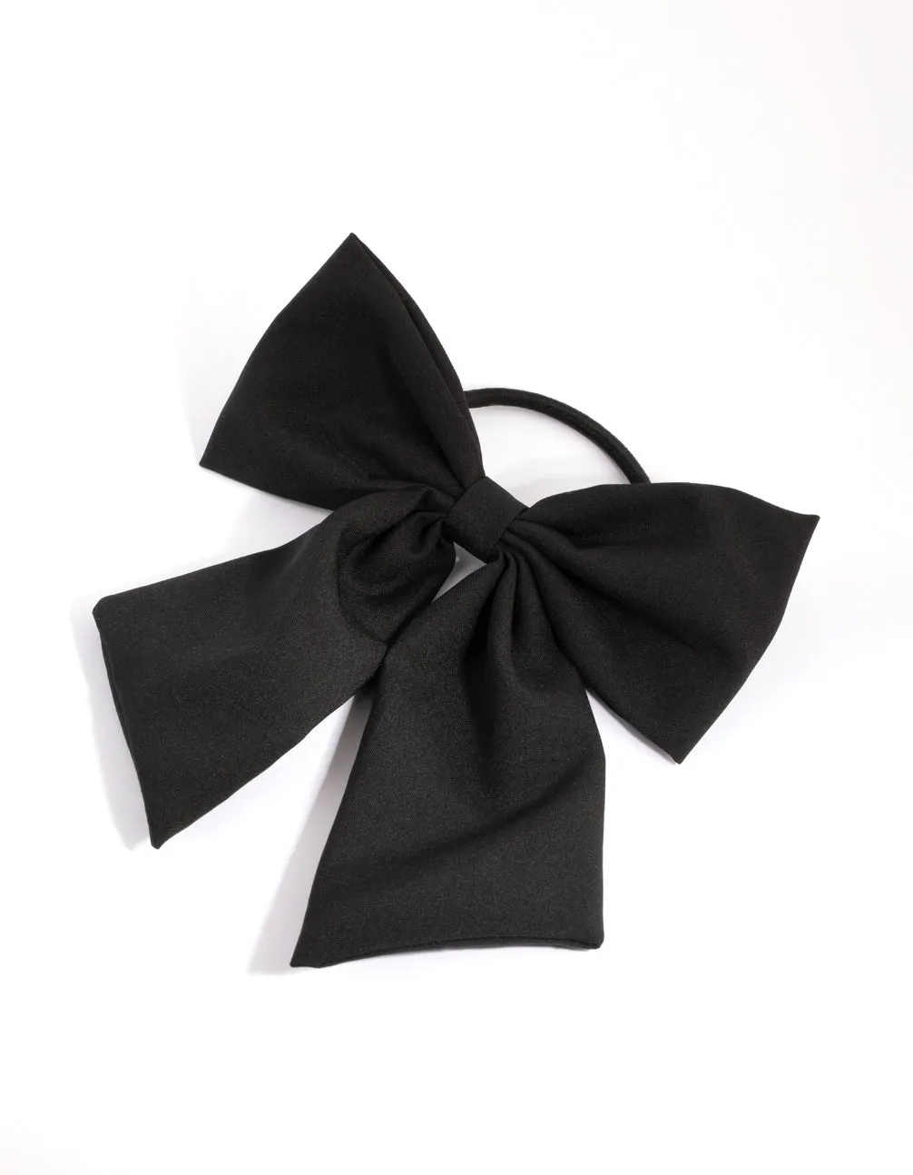 Black Wide Bow Hair Tie