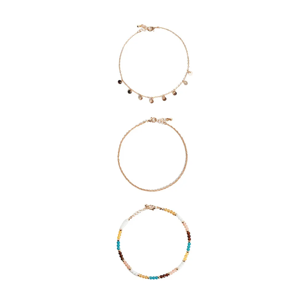 Bloom Anklet 3-Piece Set