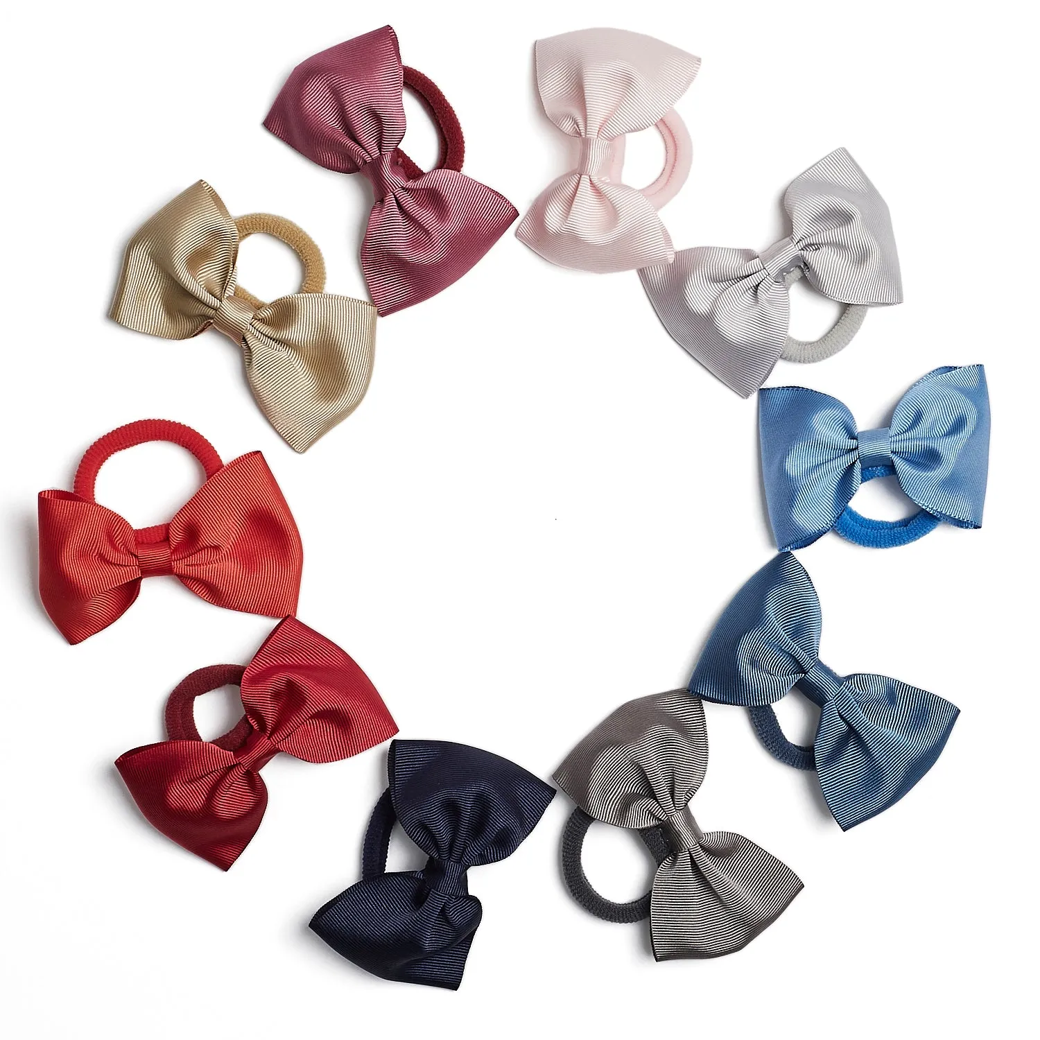 Blue Medium Bow Hair Tie