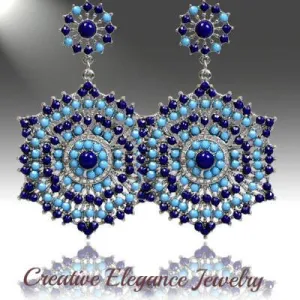 Bohemian, Royal Deep Bold Earrings