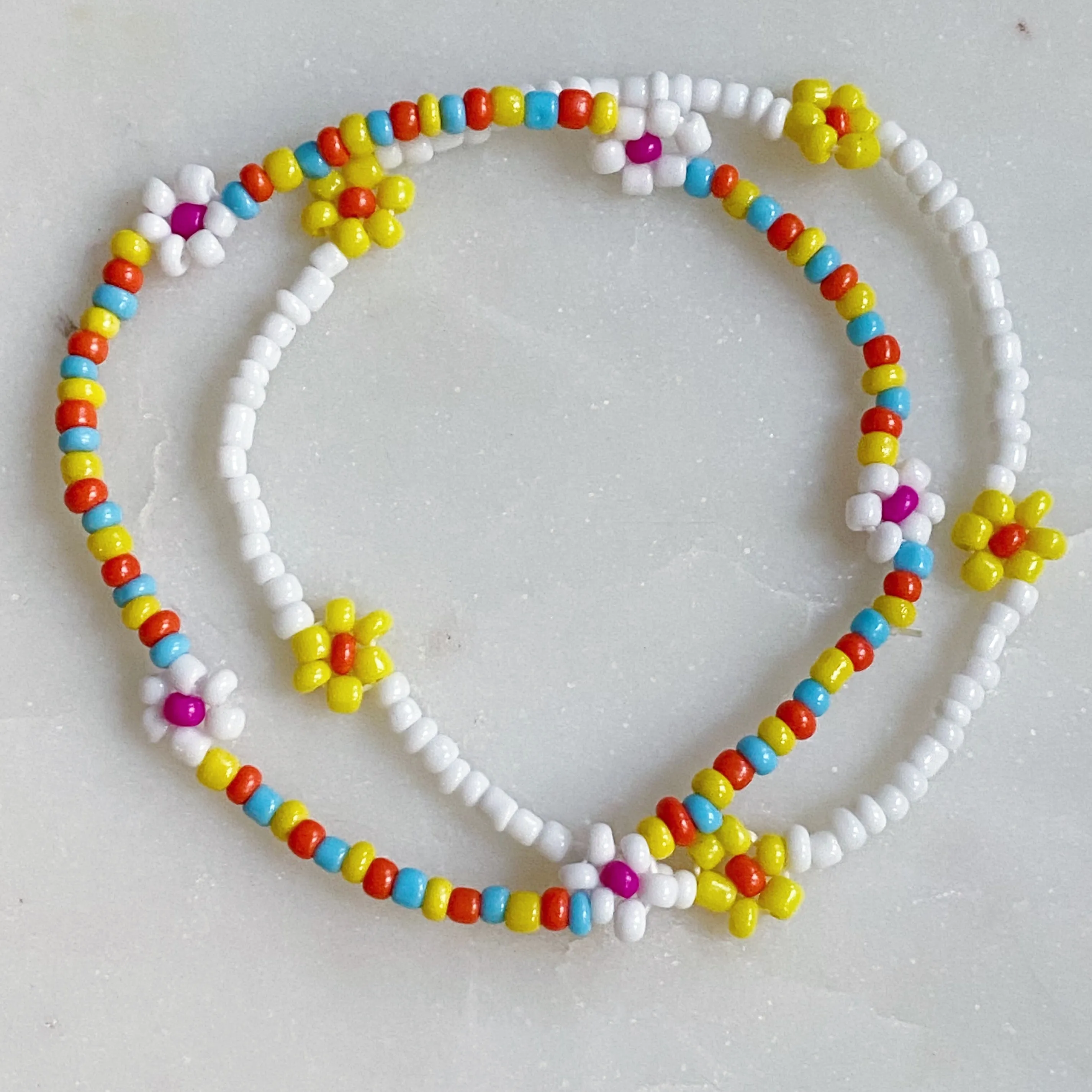 Boho Beaded Anklet Set