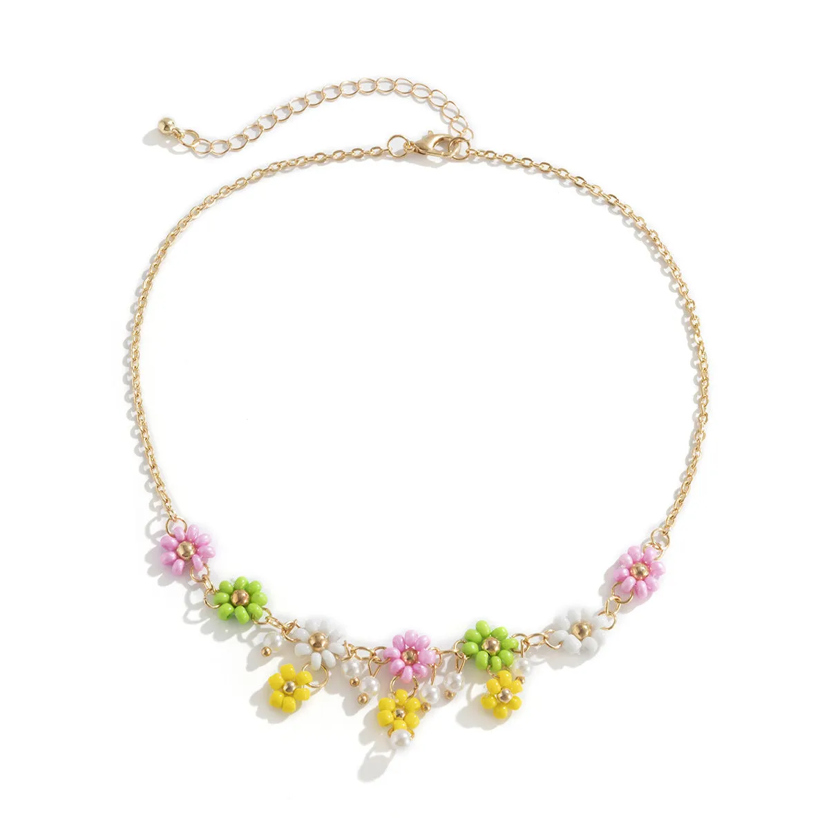 Boho Daisy Beaded Anklet