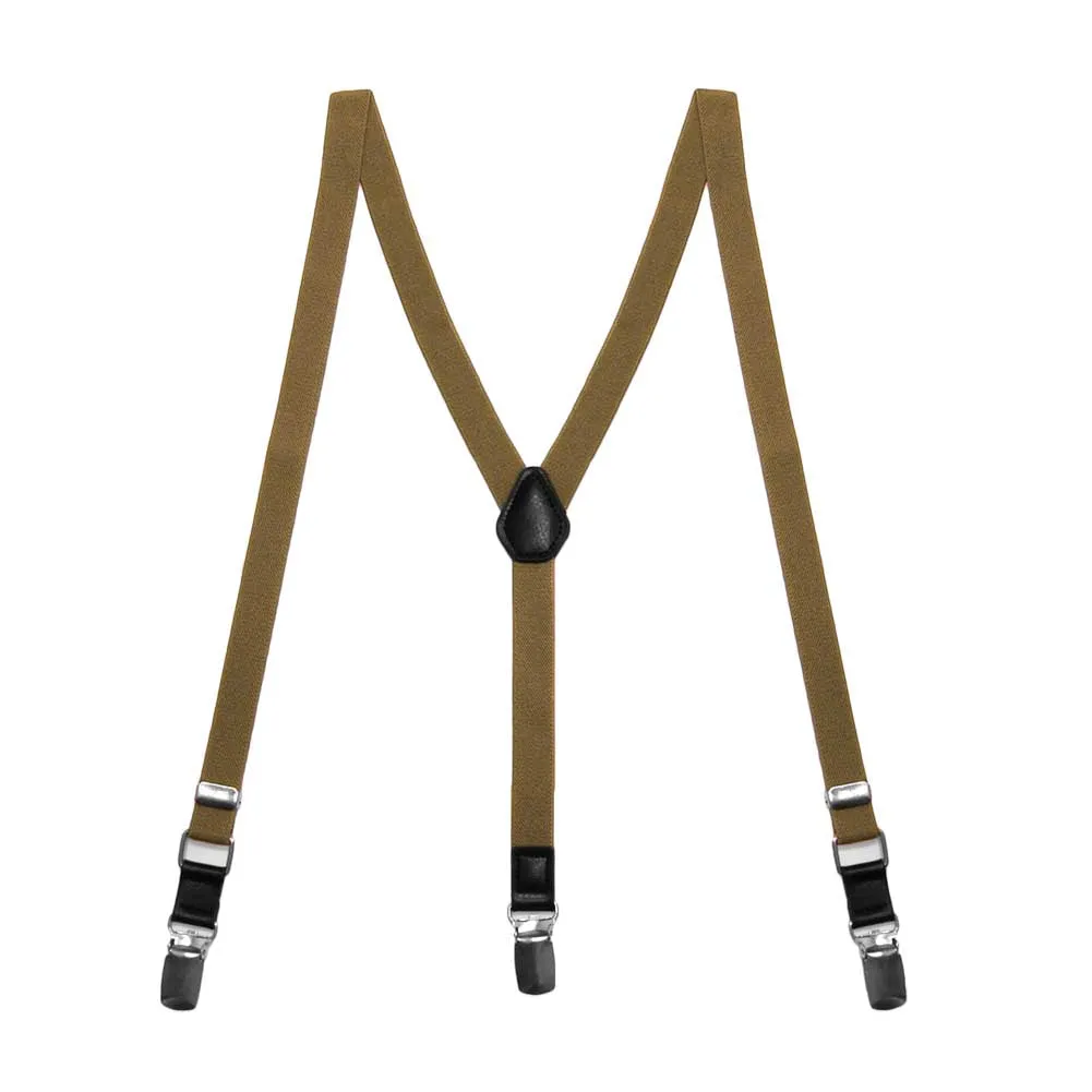 Boys' Tan Skinny Suspenders