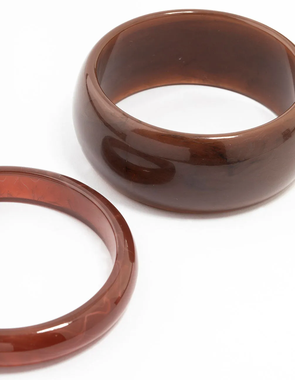 Brown  Acrylic Bangles 2-Pack