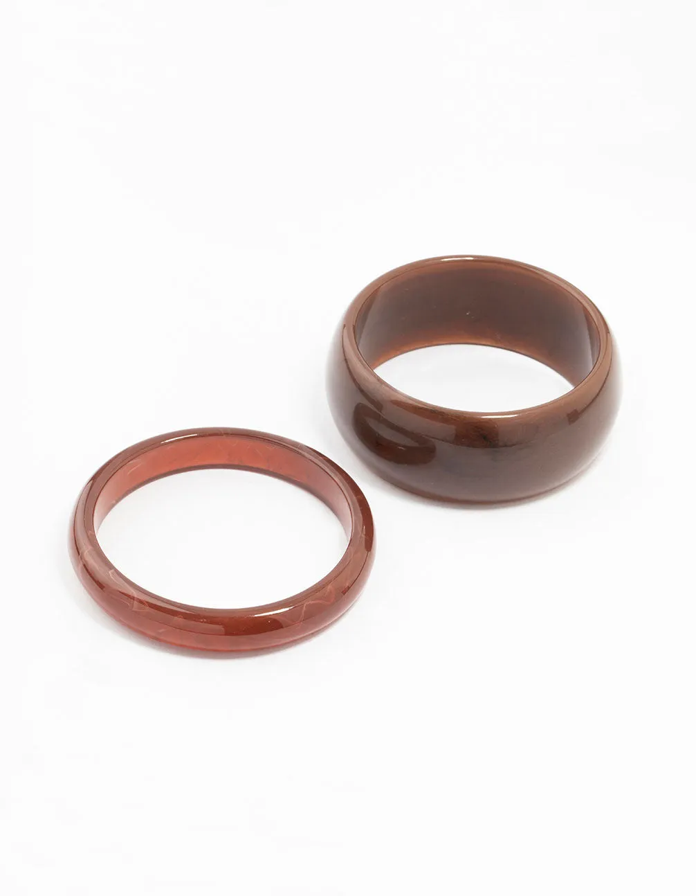 Brown  Acrylic Bangles 2-Pack