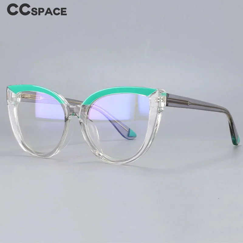 CCspace Women's Full Rim Cat Eye Tr 90 Titanium Reading Glasses R54637