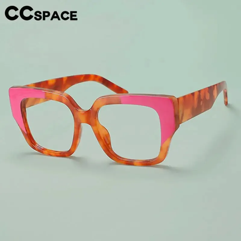 CCspace Women's Full Rim Large Square Plastic Reading Glasses R57129