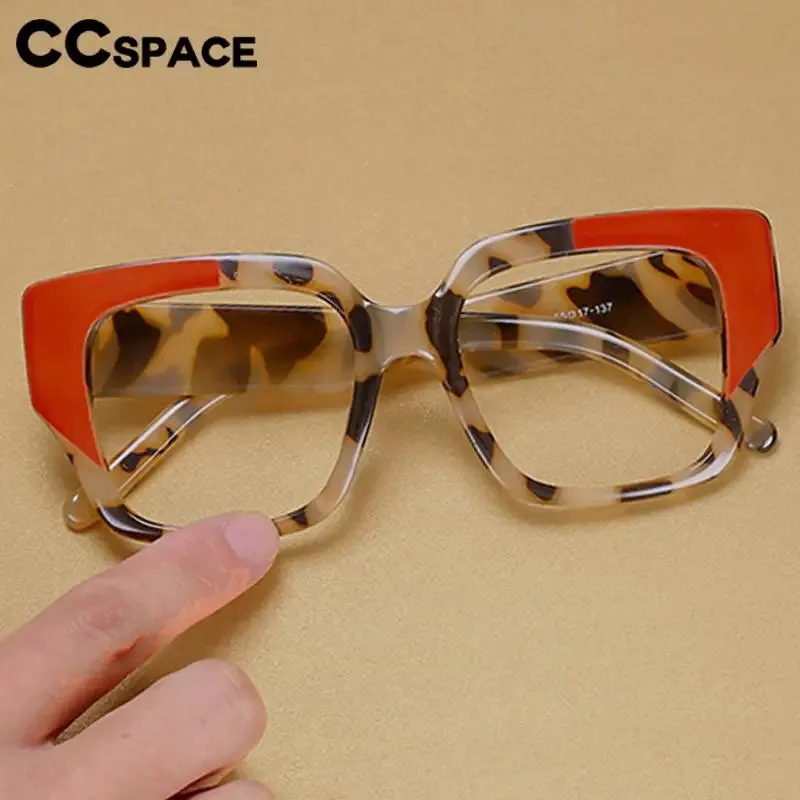 CCspace Women's Full Rim Large Square Plastic Reading Glasses R57129