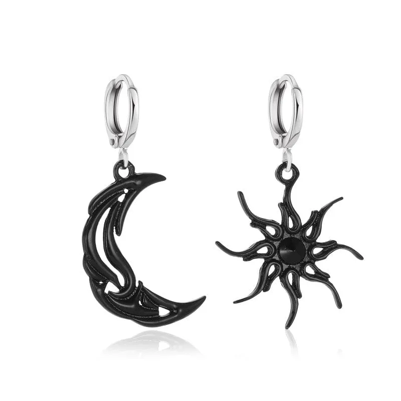 Chic Star Moon Phase Dangle Earrings