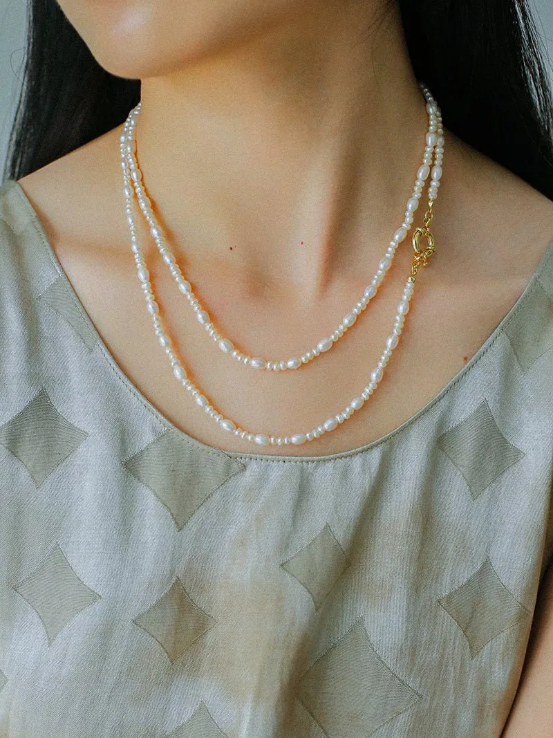 Classic Mixed Freshwater Pearl Long Style Necklace