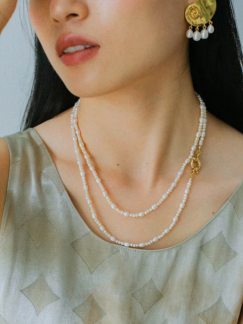 Classic Mixed Freshwater Pearl Long Style Necklace