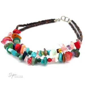 Colorful Southwest Beaded Stone Anklet