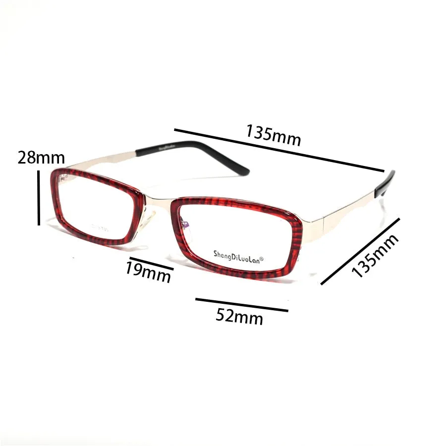 Cubojue Unisex Full Rim Rectangle Alloy Presbyopic Reading Glasses 2108p