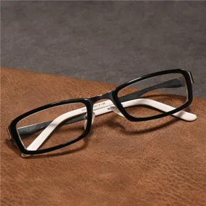 Cubojue Unisex Full Rim Rectangle Alloy Presbyopic Reading Glasses 2108p