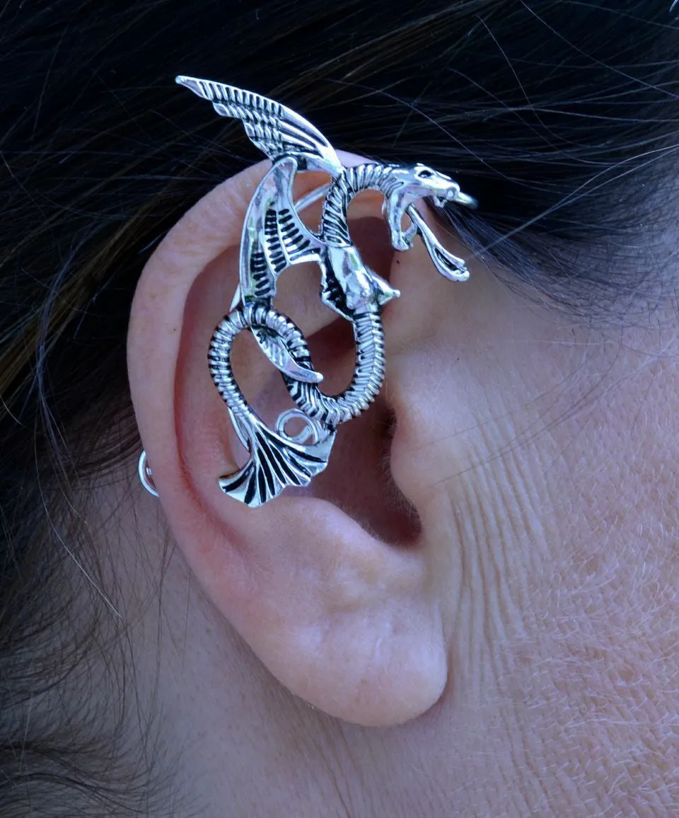 Elf Cuff Small Dragon - Silver