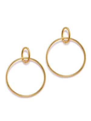 Everly Dangle Hoop Post Earrings