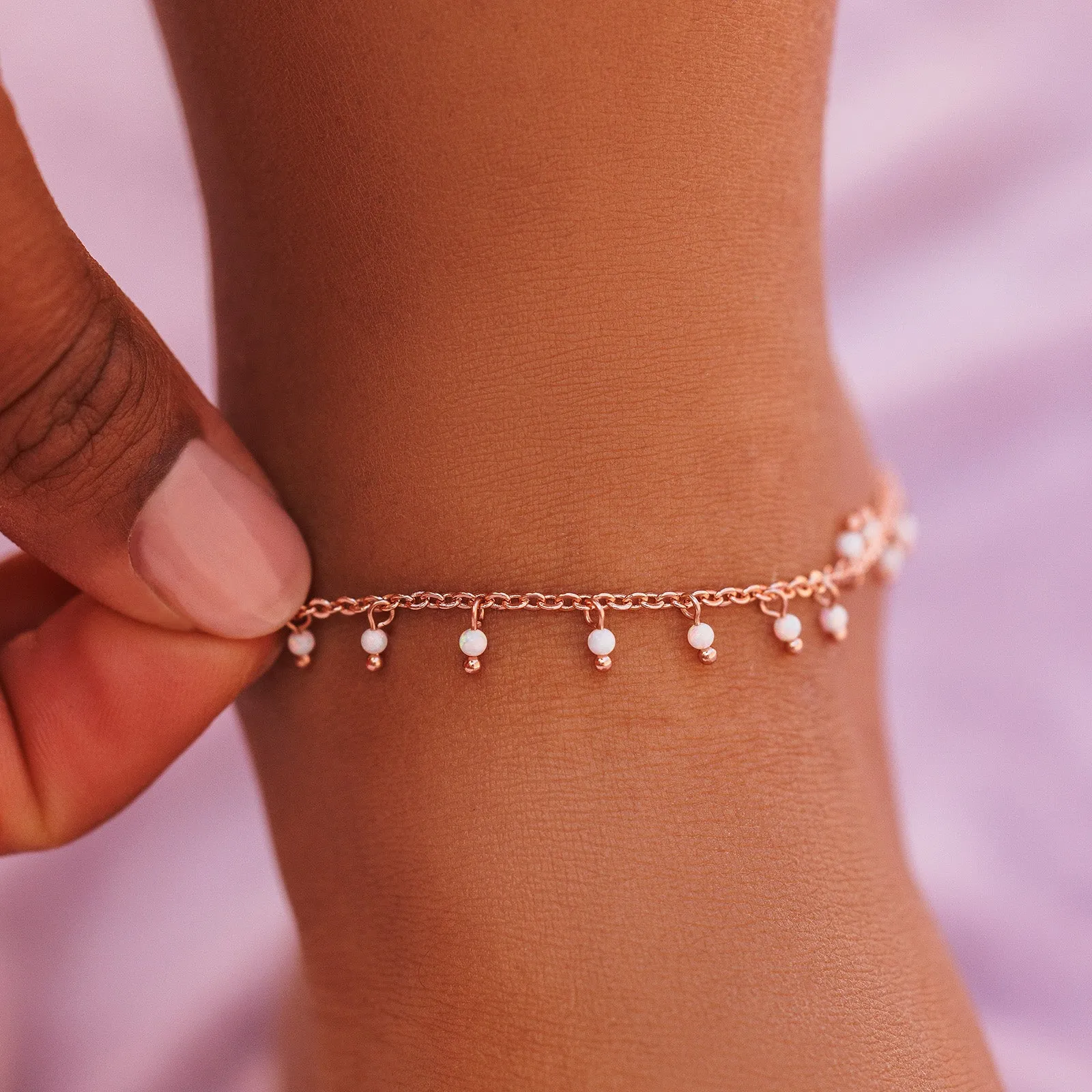 Floating Gemstone Anklet