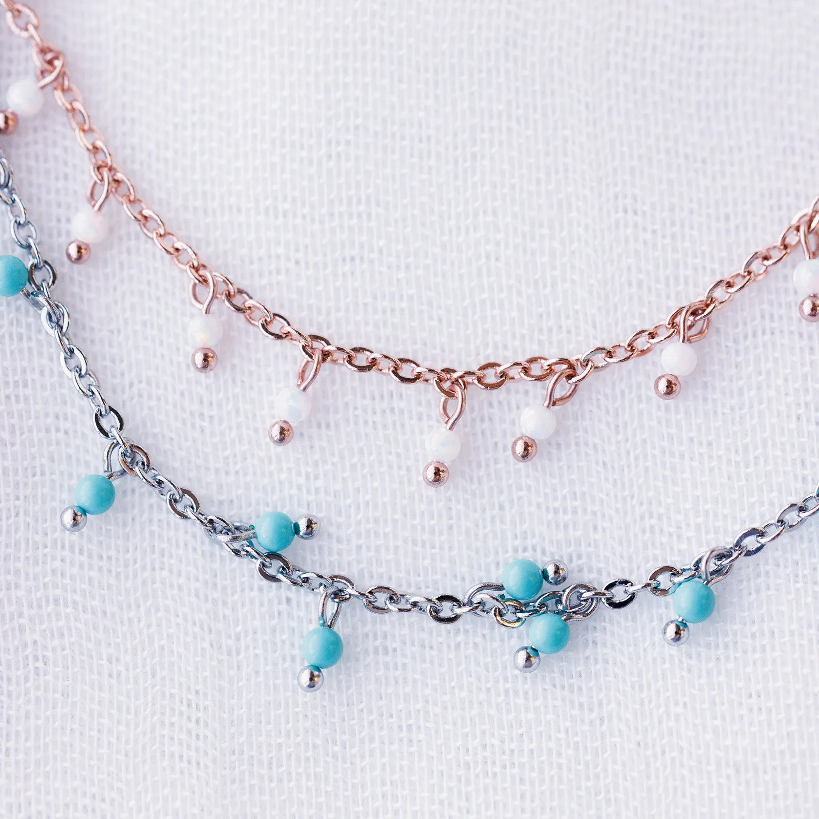 Floating Gemstone Anklet