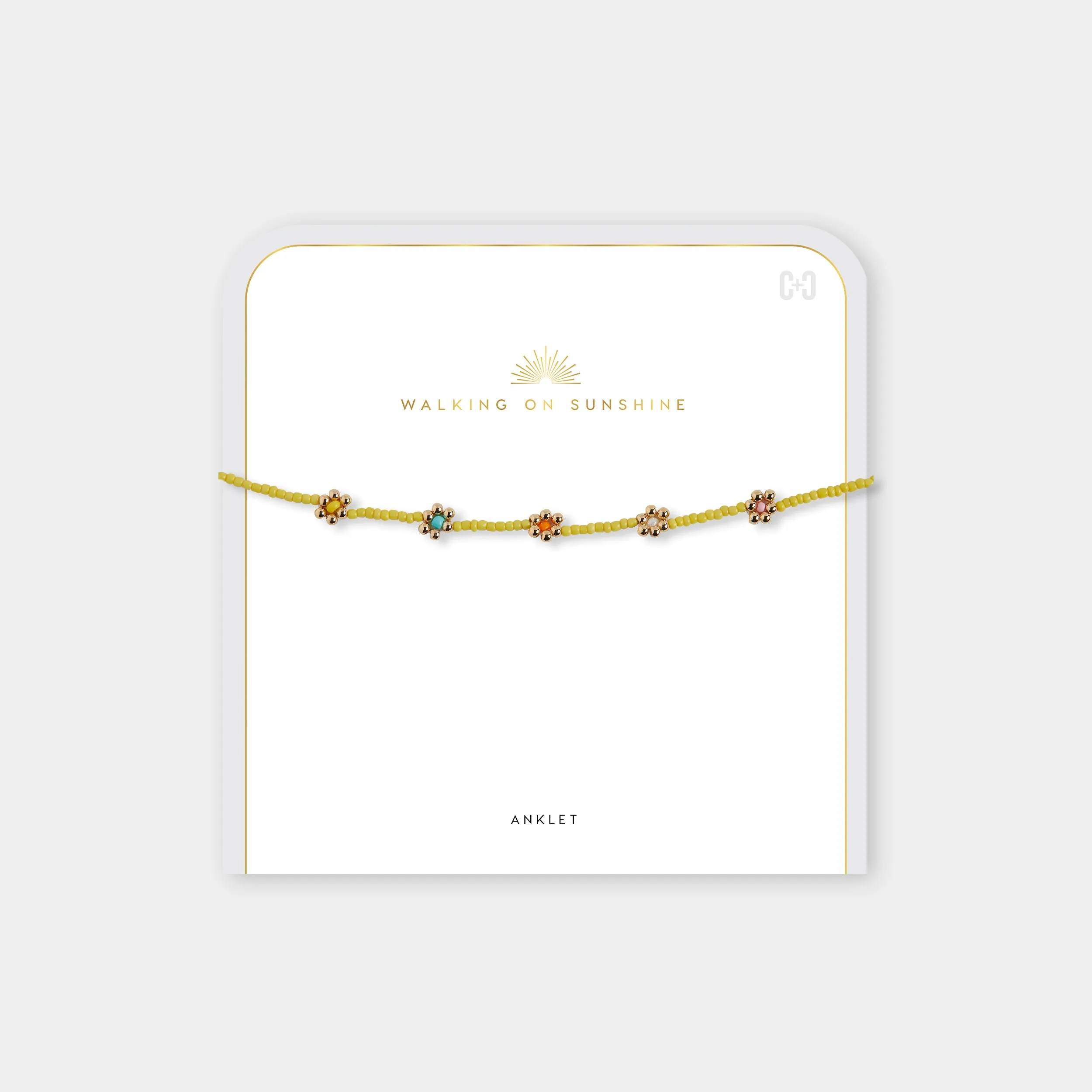 Flor Anklet - Yellow - Final Sale