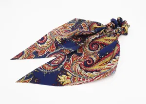 floral paisley print scrunchies wing knot hair elastic scrunchy for women