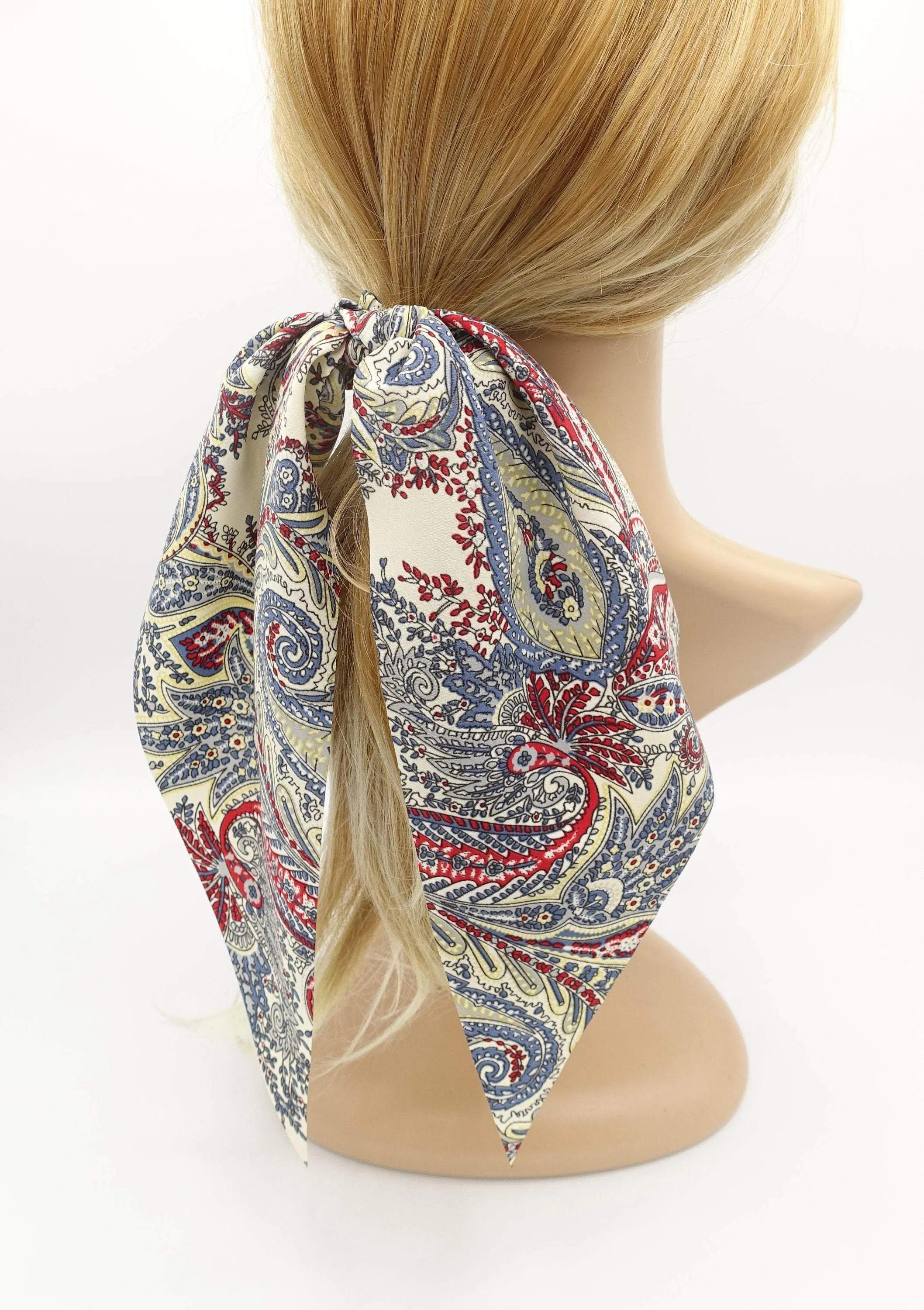 floral paisley print scrunchies wing knot hair elastic scrunchy for women