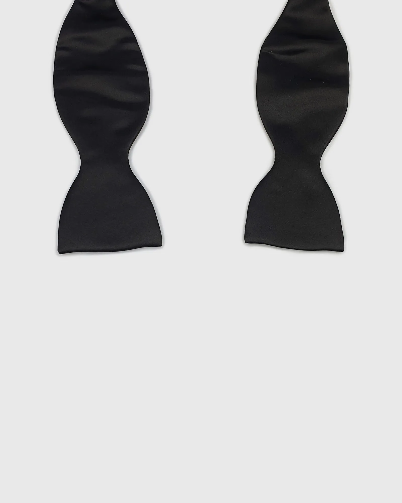 FRANCESCO TOME TYOFT-01 SELF TIE PLAIN BLACK SILK BOW