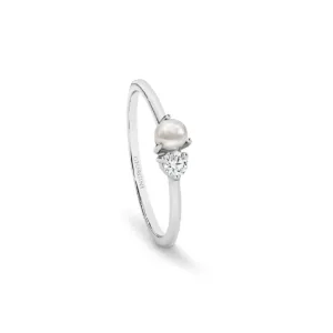 Georgini - Silica Sterling Silver Pearl Cubic Zirconia Ring